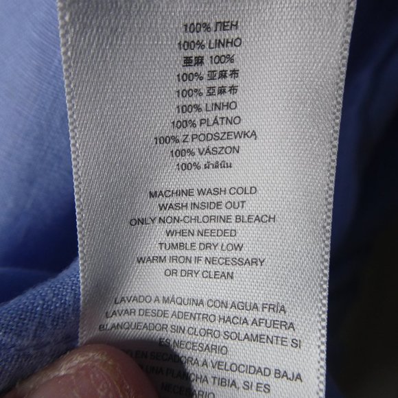 Michael Kors Linen Short Sleeve Button Up Shirt Md - Picture 7 of 11